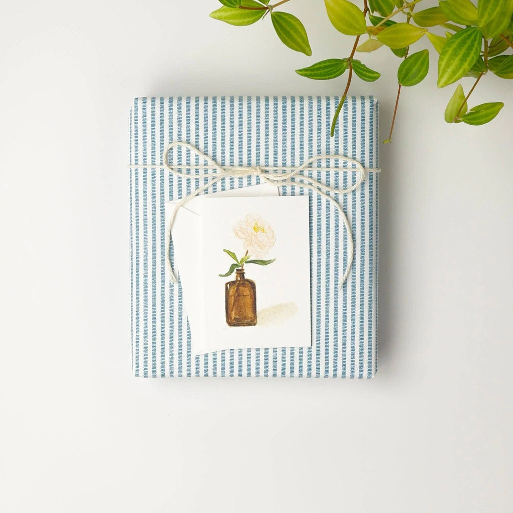 Peony vase mini enclosure notecard