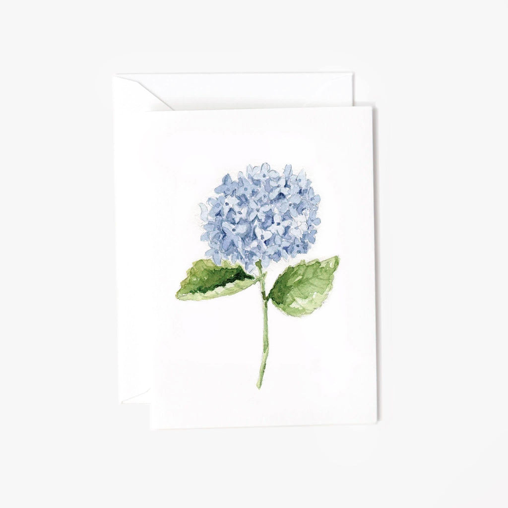 Hydrangea stem mini enclosure notecard