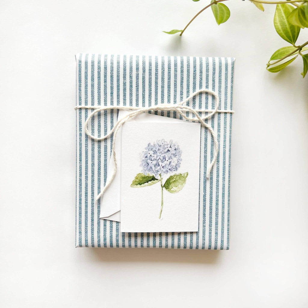 Hydrangea stem mini enclosure notecard