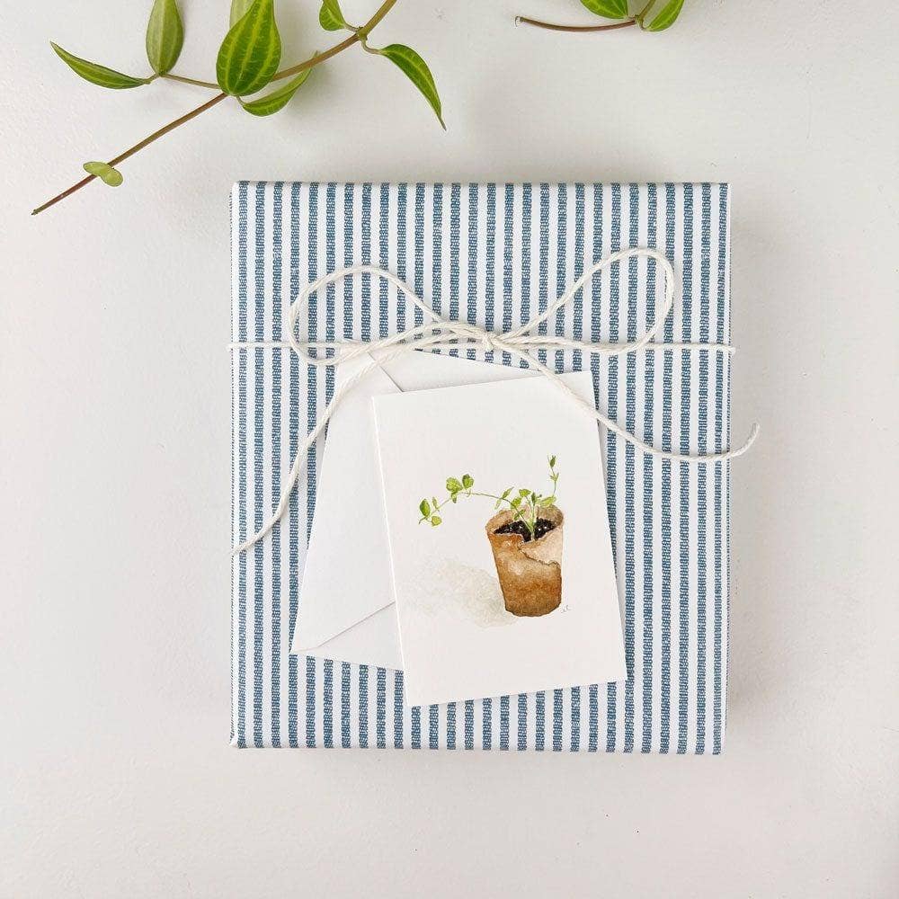 Sweet pea mini enclosure notecard