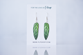 Calathea Bachemiana Plant Earrings | Leaf Earrings
