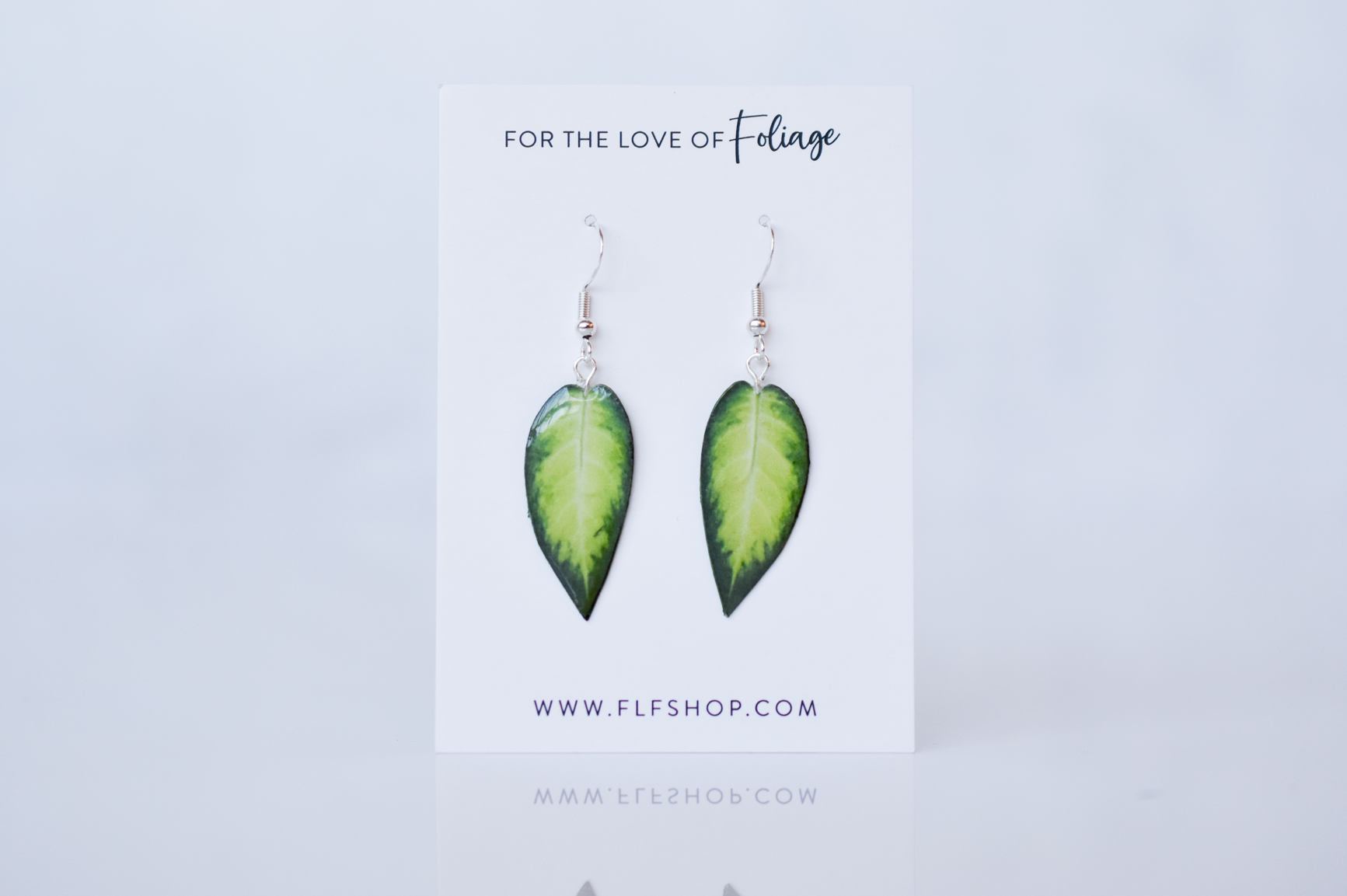 Dieffenbachia "Camille" Plant Earrings | Leaf Earrings