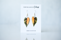 Homalomena Pink Diamond RARE Plant Earrings | Leaf Earrings