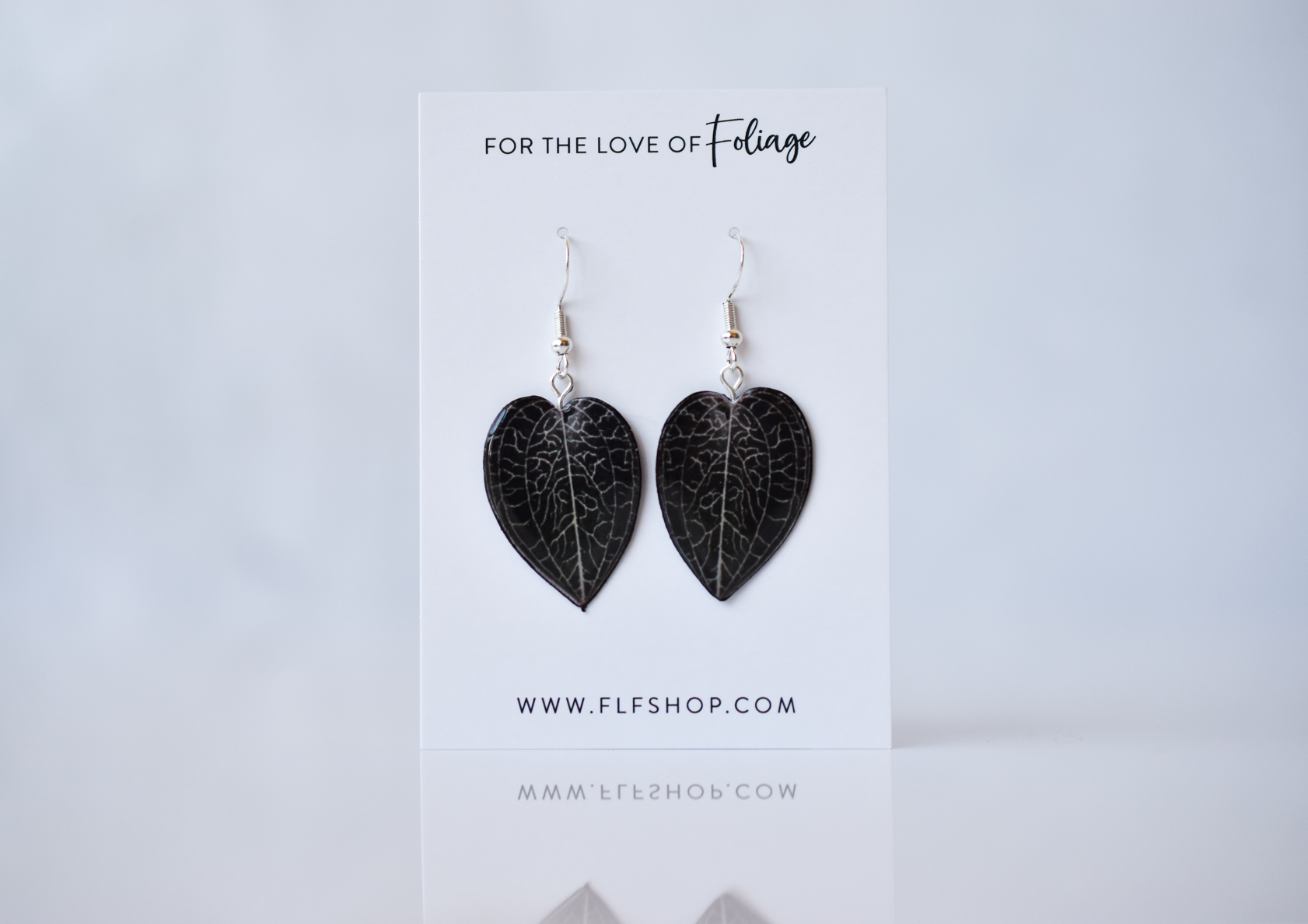 Anoectochilus Sikkimensis Jewel Orchid Plant Earrings | Leaf Earrings