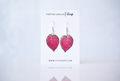 Aglaonema "Pink Star" Plant Earrings | Leaf Earrings