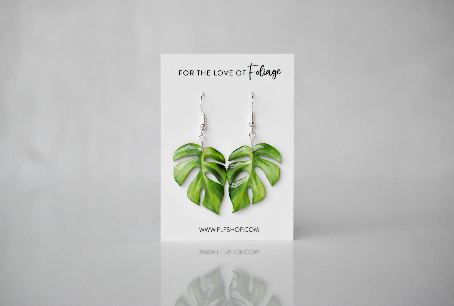 Rhaphidophora Tetrasperma “Mini Monstera” Plant Earrings | Leaf Earrings