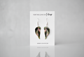 Philodendron Pink Princess "PPP" Camo Plant Earrings | Leaf Earrings