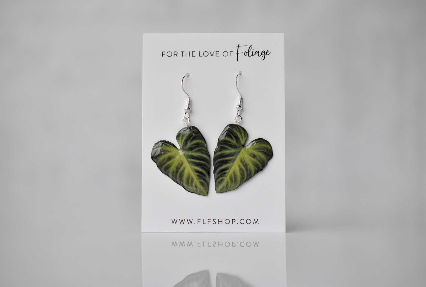 Philodendron Verrucosum || Handmade Leaf Earrings || Plant Earrings || Sterling Silver Earrings