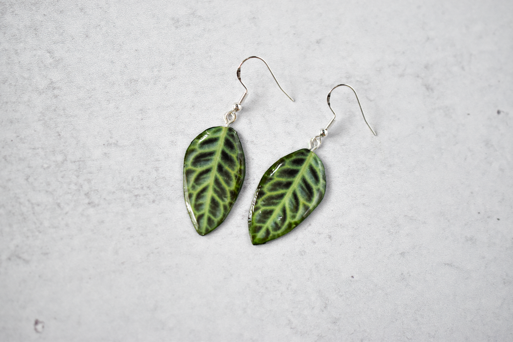 Labisia "Turtle Back" Plant Earrings | Leaf Earrings