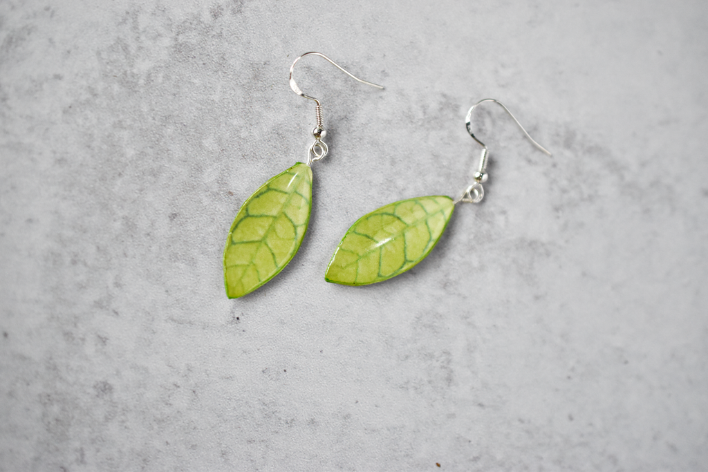 Hoya Callistophylla Plant Earrings | Leaf Earrings