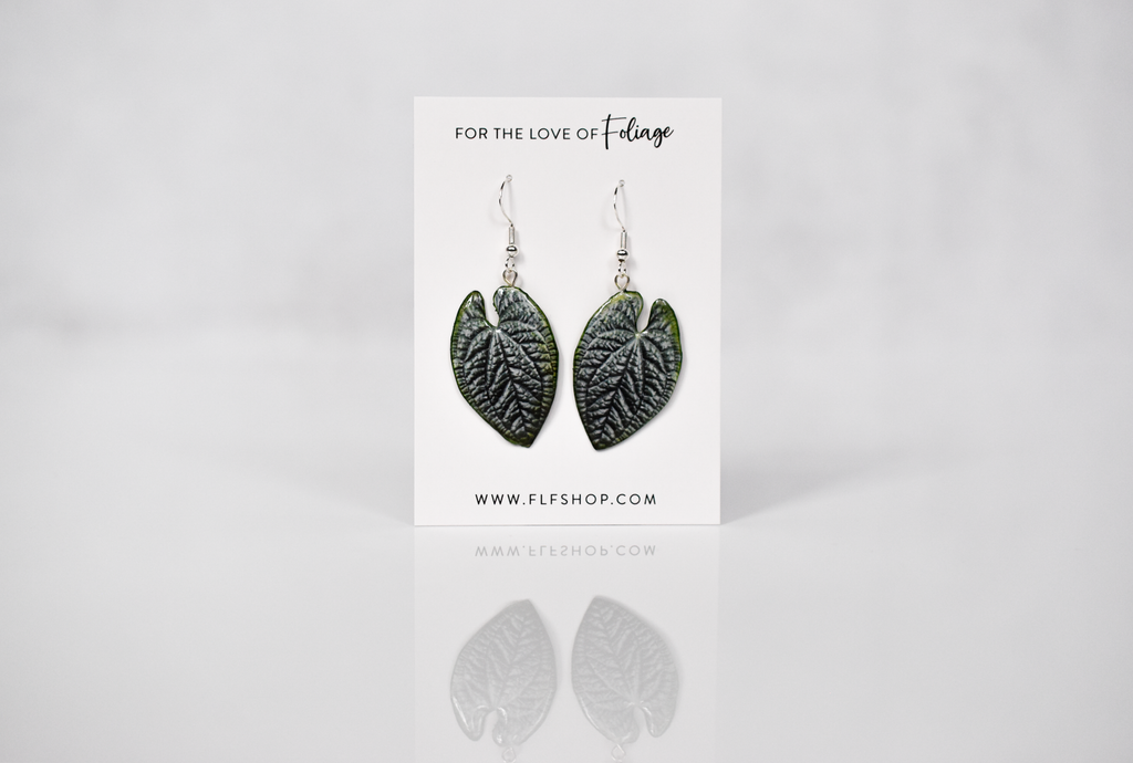 Anthurium Luxurians Plant Earrings | Leaf Earrings