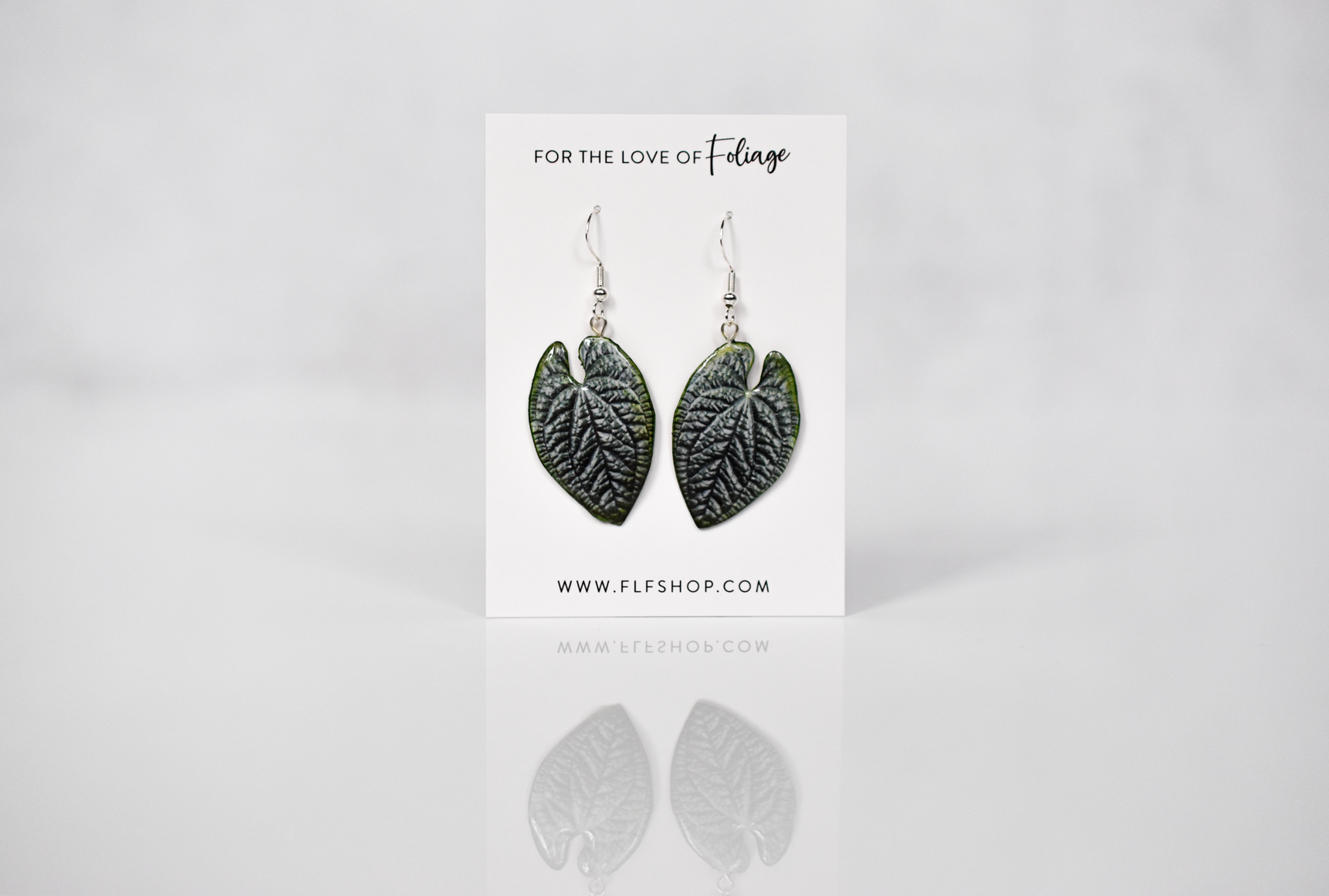Anthurium Luxurians Plant Earrings | Leaf Earrings