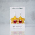 Butter Orchid Bloom Plant Earrings | Blossom Earrings