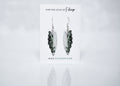 Variegated Alocasia Amazonica Plant Earrings | Leaf Earrings