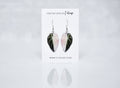 Alocasia Black Velvet Half Moon Plant Earrings | Leaf Earrings