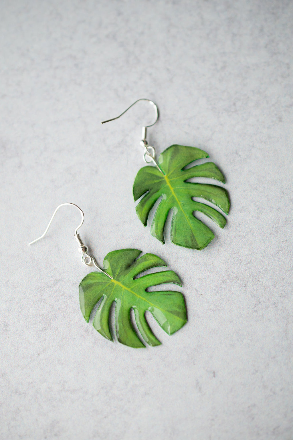Monstera Deliciosa Plant Earrings | Leaf Earrings