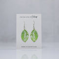 Variegated Persicaria Virginiana "Jumpseed" Plant Earrings | Leaf Earrings