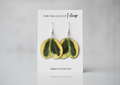 Hoya Kerrii Heart Albomarginata Plant Earrings | Leaf Earrings